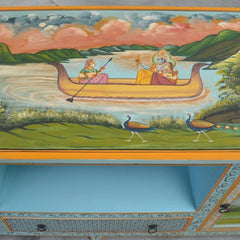 Krishna Hand Painted Entertainment Unit