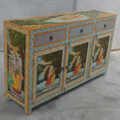 Krishna Hand Painted Sideboard