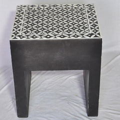 Bone Inlay Star Geometrical pattern Bedside Table