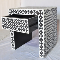 Bone Inlay Star Geometrical pattern Bedside Table