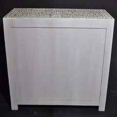 Bone inlay Grey Floral Chest of Drawer