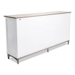 Ethereal Whites Handmade Indian Furniture Carved Solid Mango Wood Sideboard