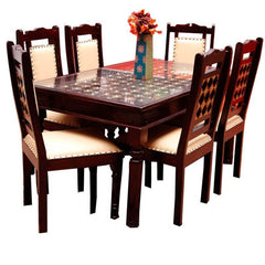 Mogra Antique Brass Work Fusion Dining Table Set, Desire Of Ethnic Art From Jodhpur