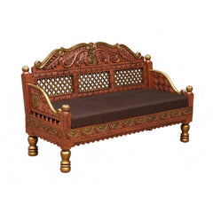 Indian Furniture Classic Vintage folk carved traditional Sofa Set with Center table