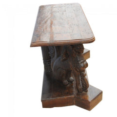 Hand Carved Unique Timber Sculpture Hall Table