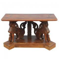 Hand Carved Unique Timber Sculpture Hall Table