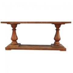 French Provincial Style Pillar Large Console Table