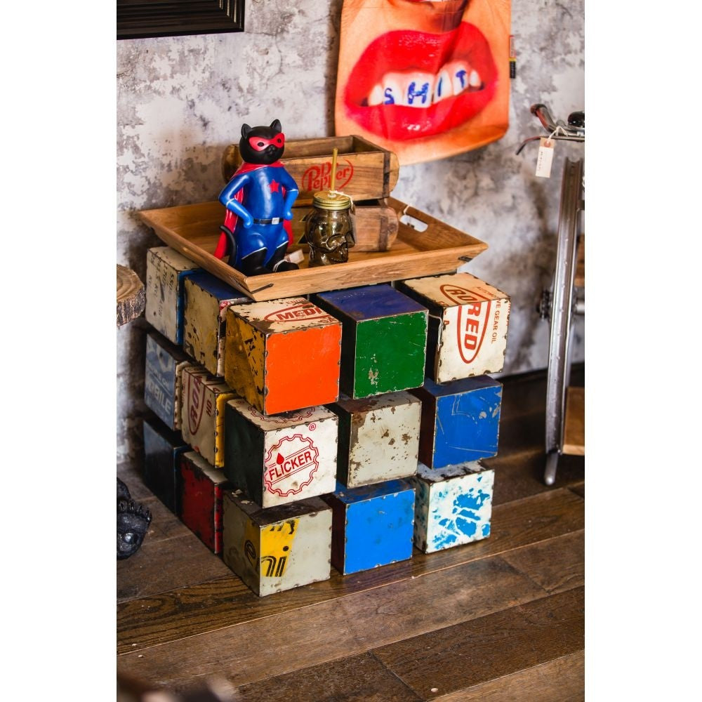 Rubik's Cube Drum Table