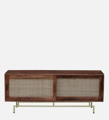 Rattan Elegance Series Solid Mango Wood TV Unit Cabinet