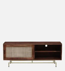 Rattan Elegance Series Solid Mango Wood TV Unit Cabinet