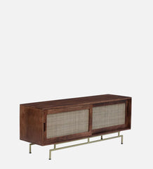 Rattan Elegance Series Solid Mango Wood TV Unit Cabinet