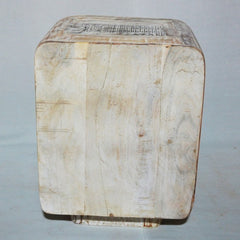 SALVAGE Reclaimed Recycled boat wood White Lamp Table 45x40x60cm