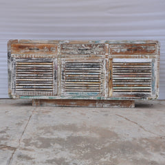 SALVAGE Reclaimed Timber Sideboard Buffet Hutch White 180x40x90cm