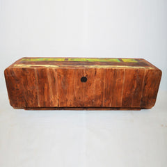 SALVAGE Reclaimed wood Entertainment TV Plasma Unit Multicolour 140x40x50cm