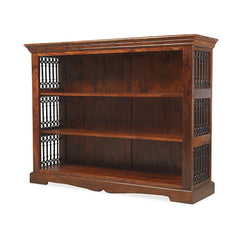 Takat Metal Jali Natural Low Indian Bookcase