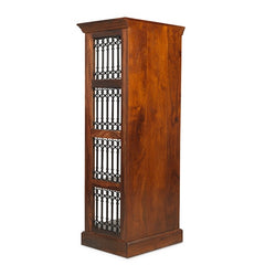 Takat Metal Jali Natural Indian 4 Shelf Alcove Bookcase