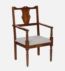 Shanti Surprise Teak Wood Arm Chair In Provincial Teak Finish