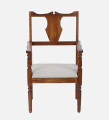 Shanti Surprise Teak Wood Arm Chair In Provincial Teak Finish