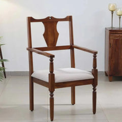 Shanti Surprise Teak Wood Arm Chair In Provincial Teak Finish