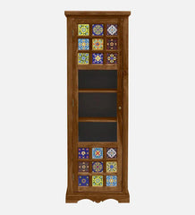 Moroccan Mosaic Mango Wood Book Case in Provincial Teak Finish