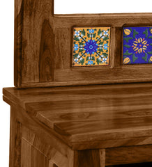 Moroccan Mosaic Mango Wood Dresser in Provincial Teak Finish