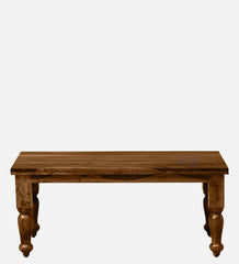 Shanti Surprise Sheesham Wood Nesting Coffee Table Set in Provincial Teak Finish With Cushioned Stools