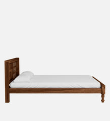 Moroccan Mosaic Mango Wood Queen Size Bed In Provincial Teak Finish