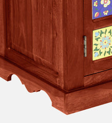 Moroccan Mosaic Mango Wood Sideboard In Honey Oak