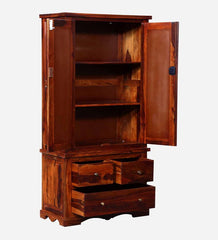 Moroccan Mosaic Mango Wood 2 Door Wardrobe In Honey Oak Finish