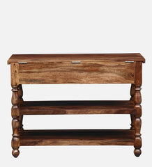 Moroccan Mosaic Mango Wood Console Table In Provincial Teak Finish