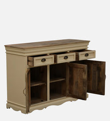 Solid Wood Sideboard In Tulip Finish W 127 x D 43 x H 86 in Cms