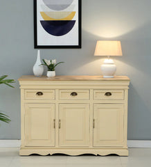 Solid Wood Sideboard In Tulip Finish W 127 x D 43 x H 86 in Cms