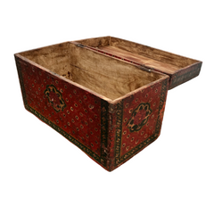 Indian Antique Hand Painted Indian Blanket Box