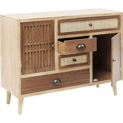 Vivid Rattan Woven Jute Chest of drawers Dresser Sideboard Small 120x40x90cm