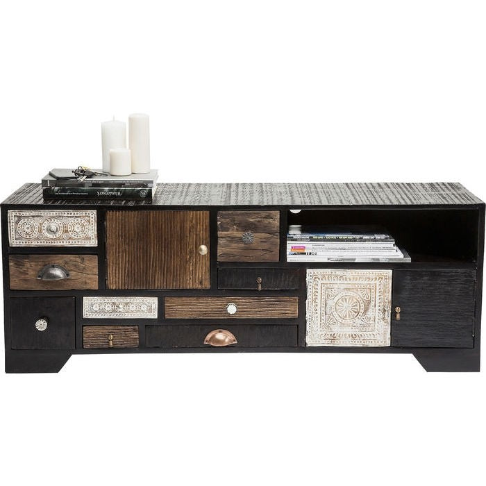 Vivid Noir Contemporary Mango Entertainment TV Unit Media Console