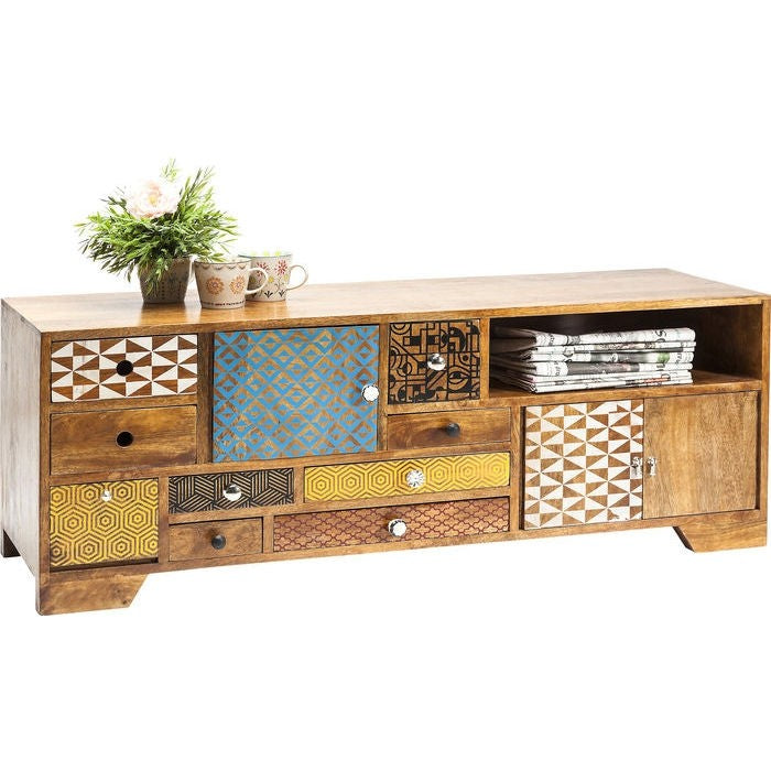 Vivid Screen Contemporary Mango Entertainment TV Unit Media Console