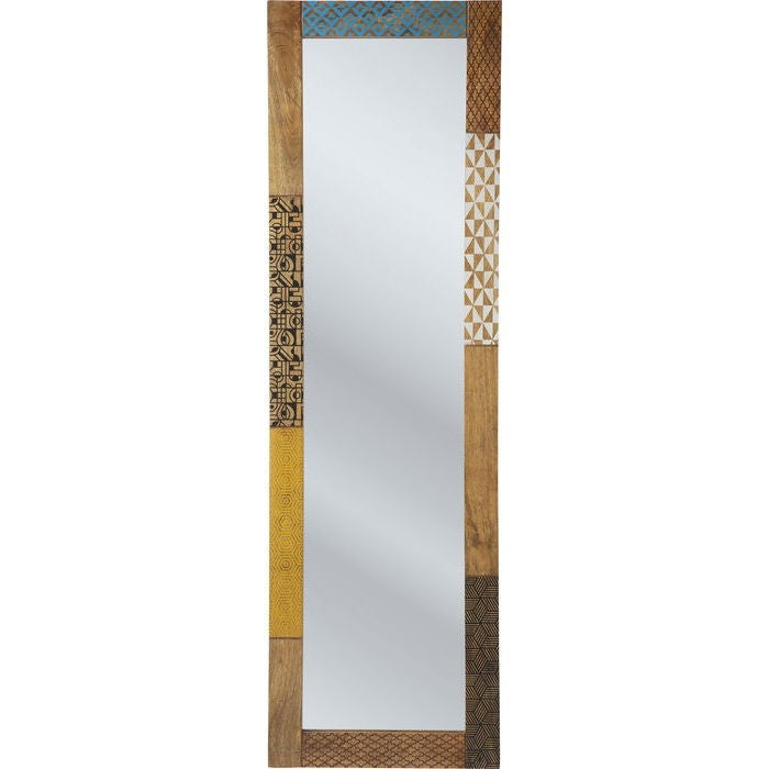 Vivid Screen Contemporary Mango Wood Bathroom Wall Mirror 180cm