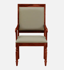 Shanti Surprise Sheesham Wood Arm Chair In Honey Oak Finish