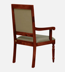 Shanti Surprise Sheesham Wood Arm Chair In Honey Oak Finish