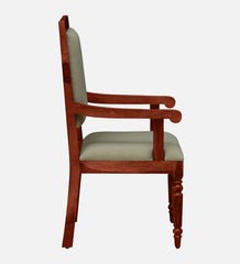 Shanti Surprise Sheesham Wood Arm Chair In Honey Oak Finish