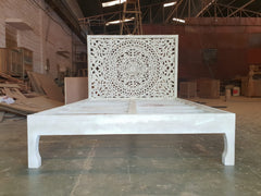 Dynasty Wooden Carved Bed With Bedhead