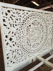 Dynasty Wooden Carved Bed With Bedhead