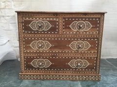 Indian Solid Wood Chest Of Drawers Brown