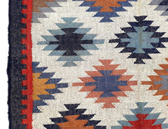 Kilim Wool Handwoven Woollen Dhurrie Durry Rug Jute Floor Covering Pattern 6